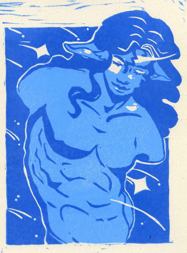 Finnick, Reduction Linocut , 2025