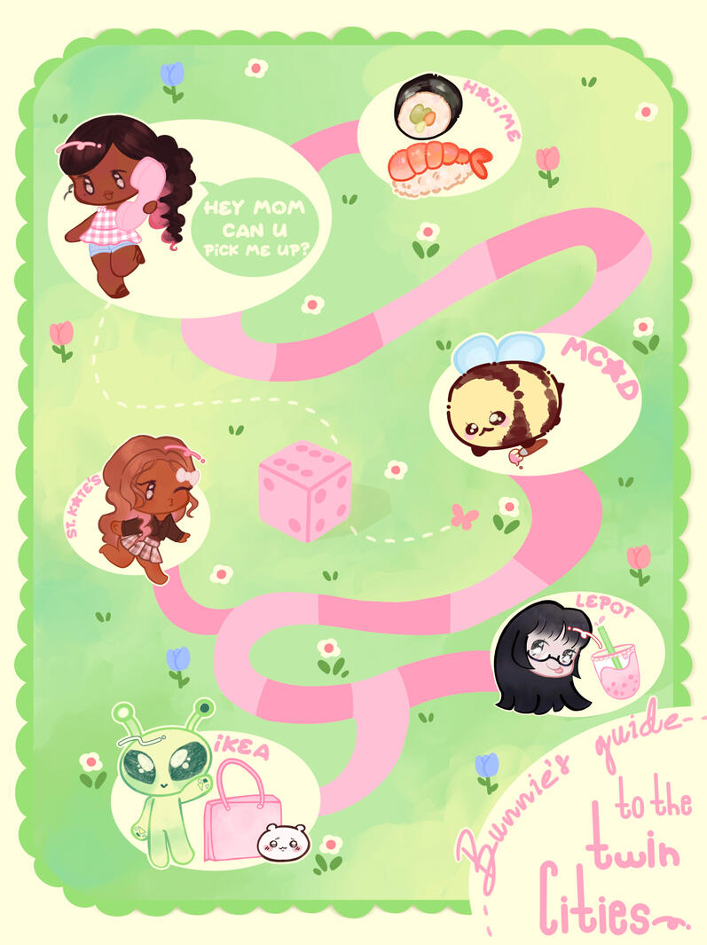 Bunnie's guide to the twin cities, Procreate, 2024