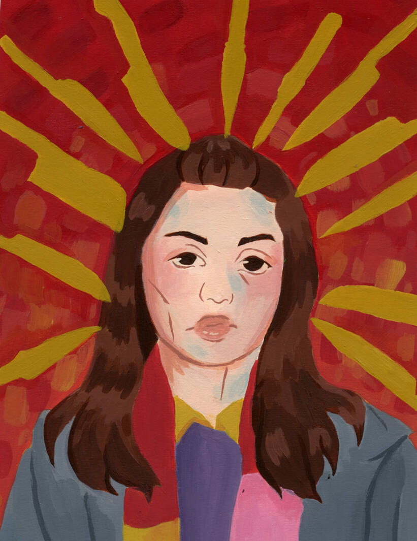 Knives Out, Acrylic Paint, 2024